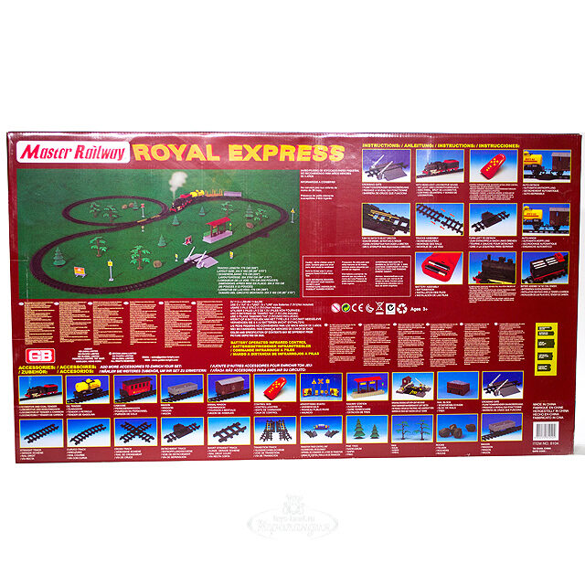 Железная дорога Royal Express 7.76 м 66 элементов звук свет дым Golden Bright (Голдэн Брайт)