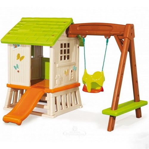Детский домик Smoby с качелями и горкой 220*220*160 см Smoby
