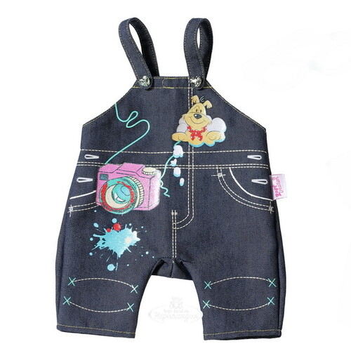 Набор одежды для куклы Baby Born 43 см: Джинсовый комбинезон, 4 предмета Zapf Creation