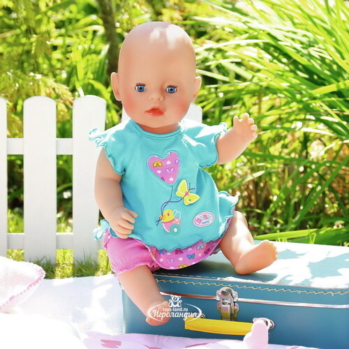 Набор одежды для куклы Baby Born 43 см: Голубая туника с шортами, 2 предмета Zapf Creation