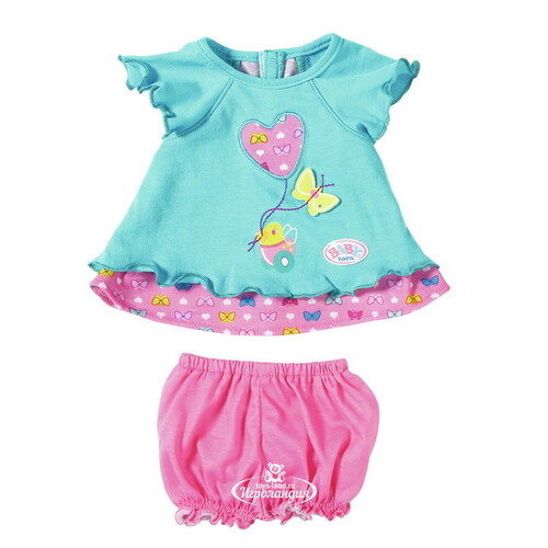 Набор одежды для куклы Baby Born 43 см: Голубая туника с шортами, 2 предмета Zapf Creation