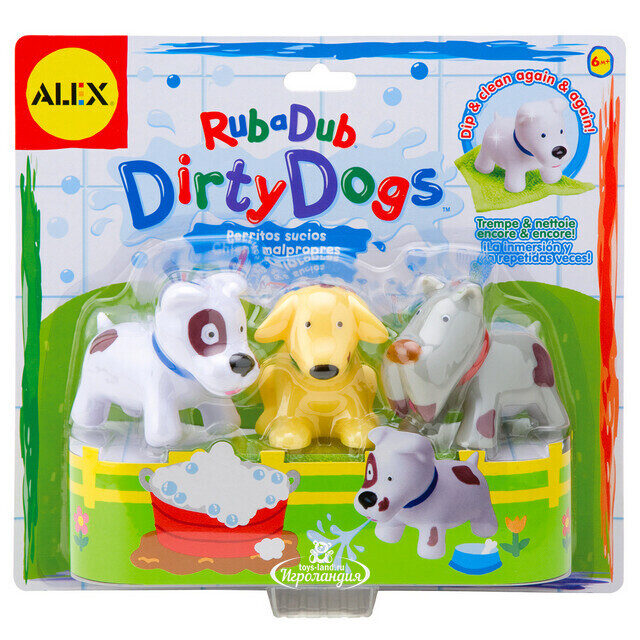Набор для игры в ванной Вымой щенка меняет цвет Alex