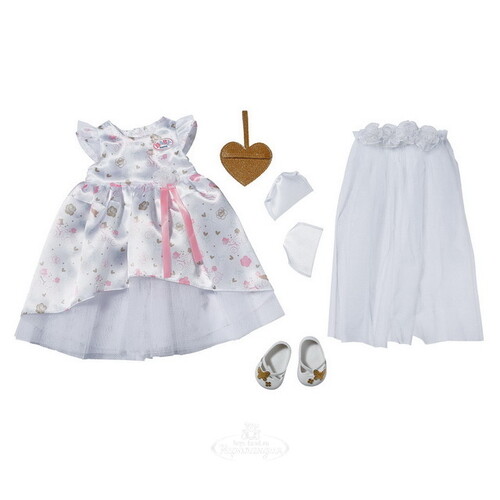 Набор одежды для куклы Baby Born 43 см: Платье невесты, 5 предметов Zapf Creation