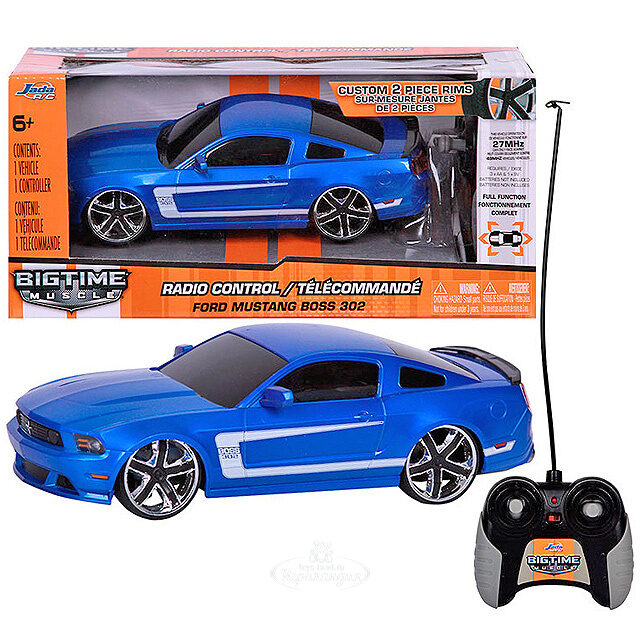 Радиоуправляемая модель "2012 Ford Mustang Boss 302", 18 см, 1:24 Jada Toys