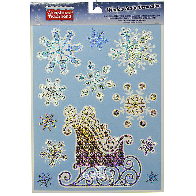 Наклейки на окна Зимняя прогулка 38*30 см Billiet (Биллет)