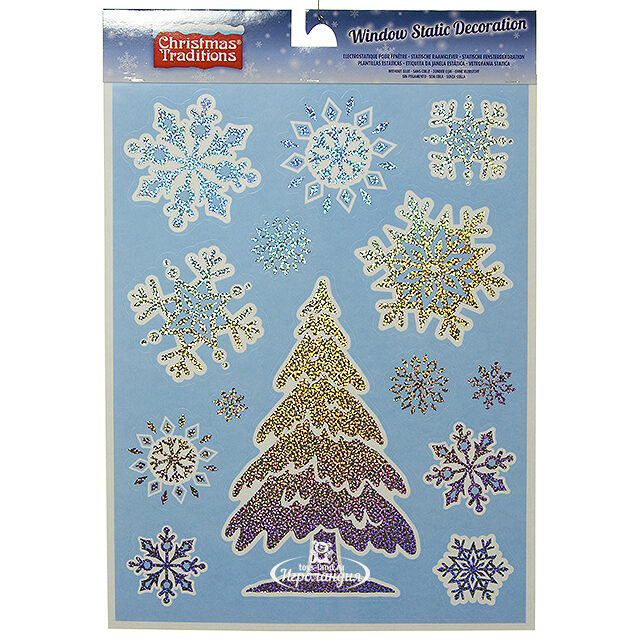 Наклейки на окна Зимняя прогулка 38*30 см Billiet (Биллет)