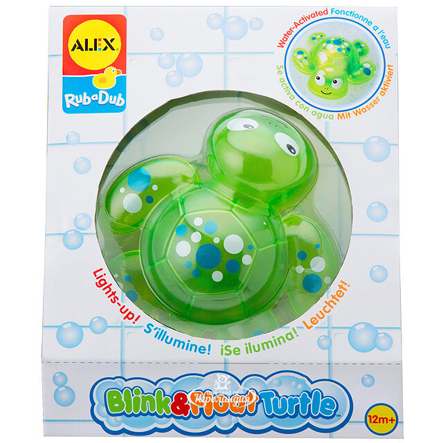 Светящаяся игрушка для ванны Черепашка 12 см Alex (Алекс)