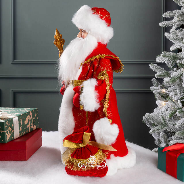 Фигура Дед Мороз - Хозяин Зимы в красной шубе 50 см Triumph Tree