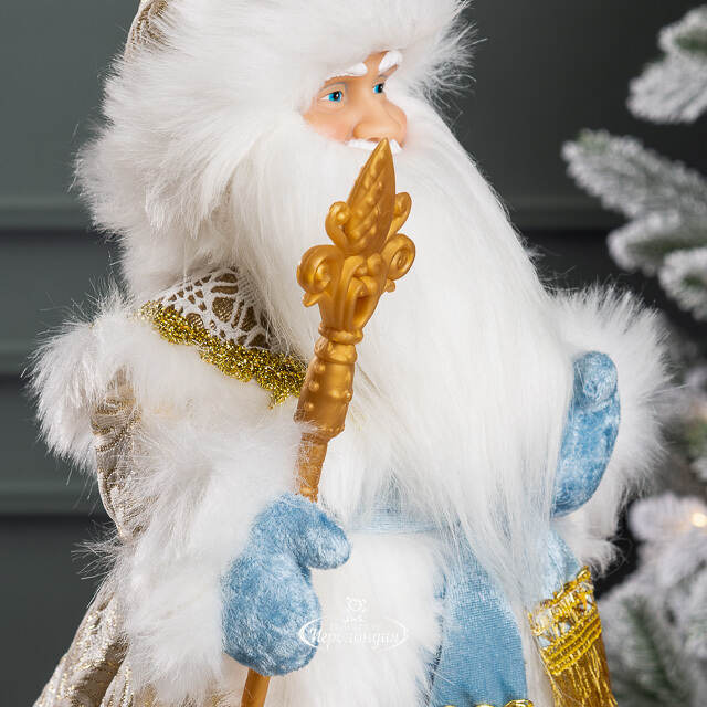 Фигура Дед Мороз - Хозяин Зимы в бежевой шубе 30 см Triumph Tree