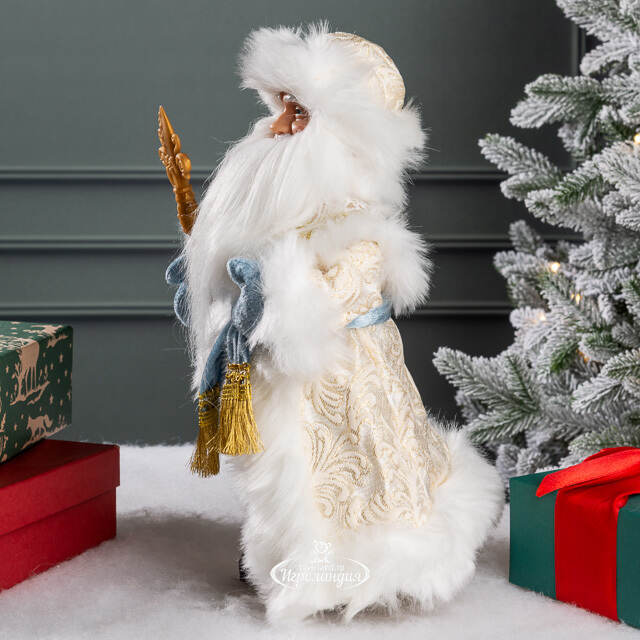 Фигура Дед Мороз - Хозяин Зимы в бежевой шубе 30 см Triumph Tree