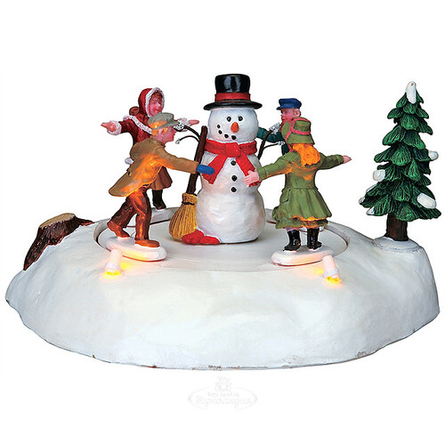 Композиция Праздничный снеговик, 12*17*17 см, движение, подсветка, батарейки Lemax