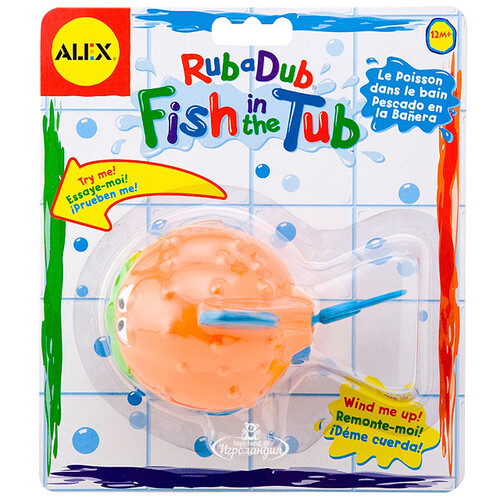 Игрушка для ванны Плавающая рыба-Еж Alex