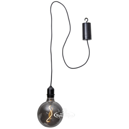 Подвесной светильник-шар McGonagall Grey 18*11 см с филаментной LED лампой, на батарейках, IP44 Star Trading
