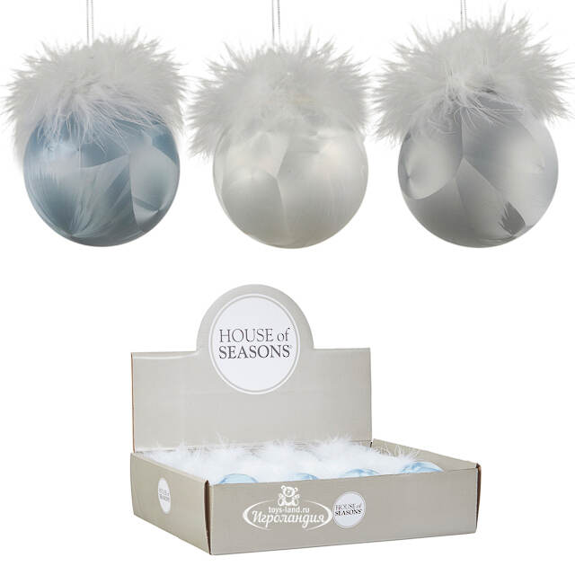 Набор стеклянных шаров Hiver Glacial 8 см, 12 шт Edelman