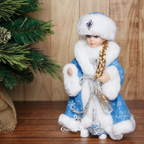 Фигура Снегурочка - Арктическая Царевна в голубой шубке 30 см Triumph Tree