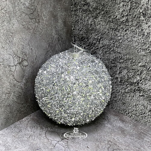 Набор елочных шаров Fluffy Shine: Серебряный 8 см, 24 шт Edelman