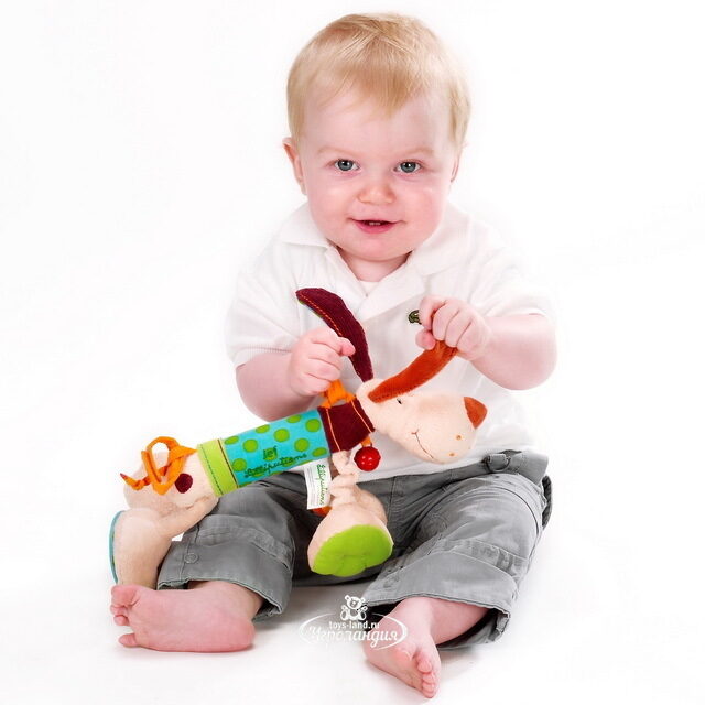 Развивающая игрушка-подвеска Собачка Джеф, 28 см Lilliputiens (Лилипутенс)