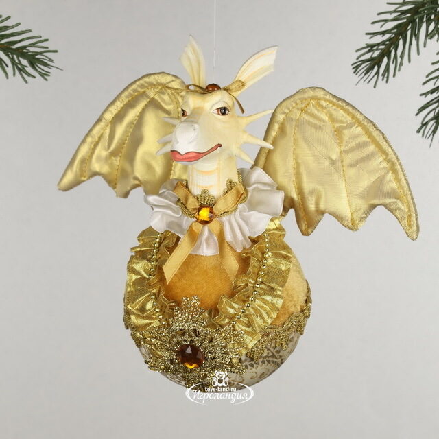 Елочная игрушка Дракон - Fascinoeli Doreno 20 см, подвеска Christmas Deluxe (Кристмас Делюкс)