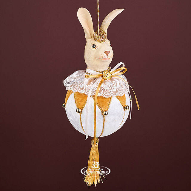 Елочная игрушка Кролик Джермэйн 25 см, подвеска Christmas Deluxe