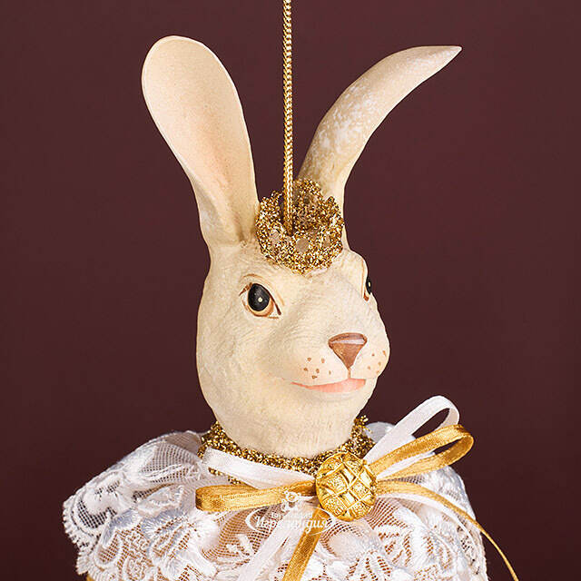 Елочная игрушка Кролик Джермэйн 25 см, подвеска Christmas Deluxe