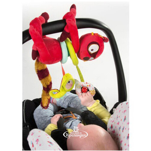 Развивающая игрушка-подвеска на коляску Лемур Джордж, 30*24*15 см Lilliputiens