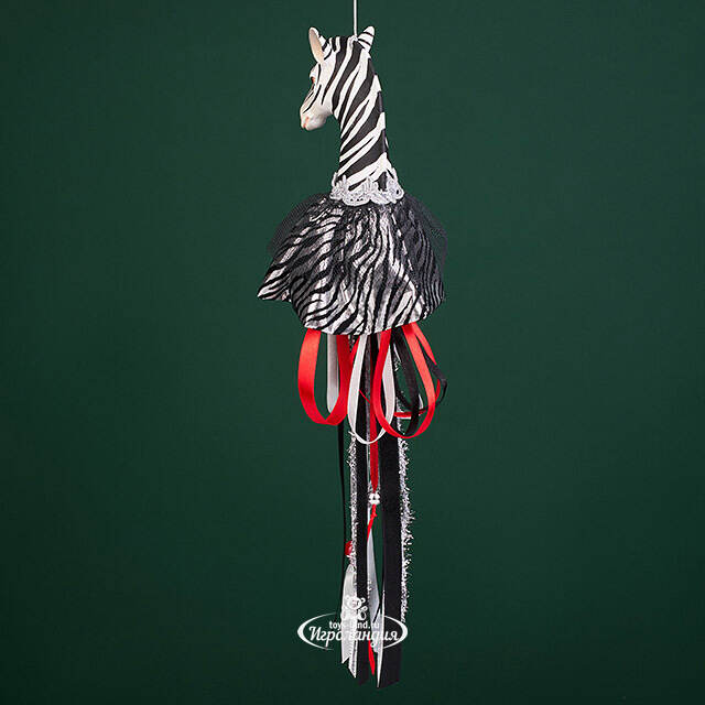 Елочная игрушка Зебра Филберт 36 см, подвеска Christmas Deluxe