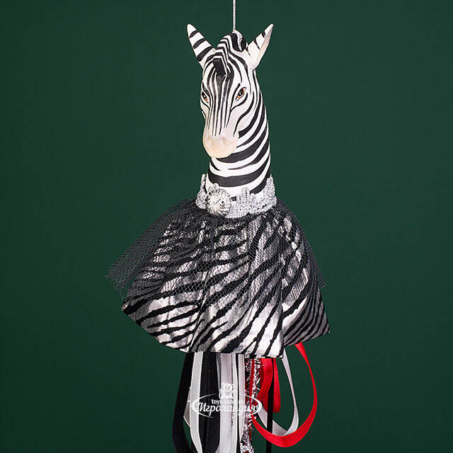 Елочная игрушка Зебра Филберт 36 см, подвеска Christmas Deluxe