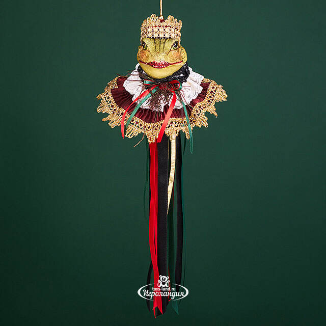 Елочная игрушка Лягушка - Vestito Reali 36 см, подвеска Christmas Deluxe