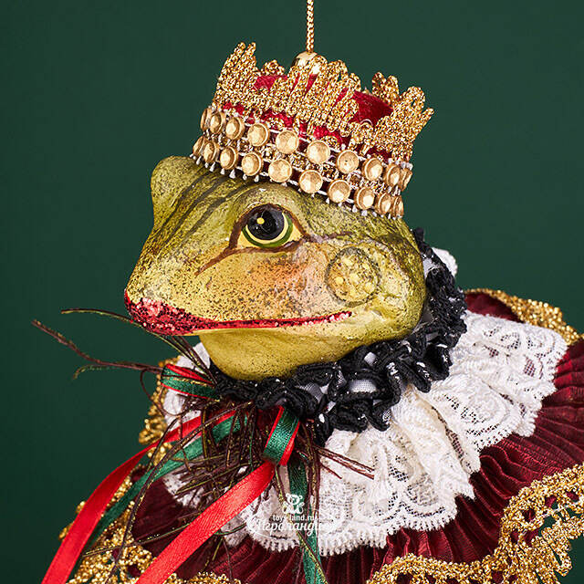 Елочная игрушка Лягушка - Vestito Reali 36 см, подвеска Christmas Deluxe