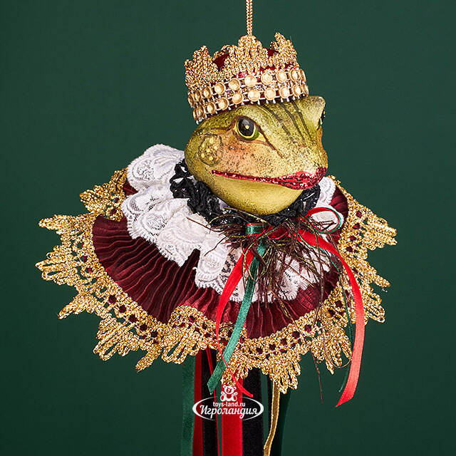 Елочная игрушка Лягушка - Vestito Reali 36 см, подвеска Christmas Deluxe