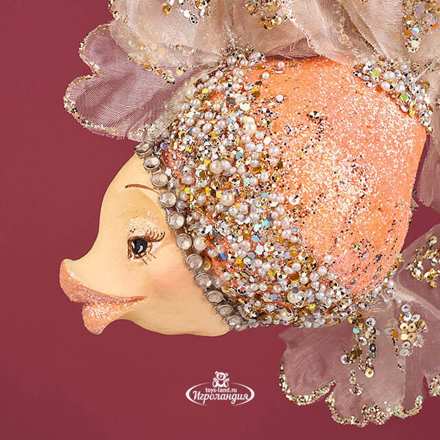 Елочная игрушка Рыбка - Cannaregio Corallo 8 см, подвеска Christmas Deluxe