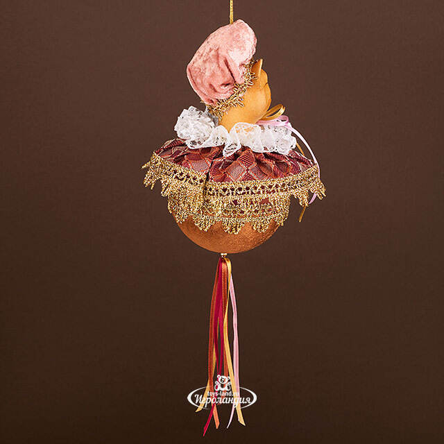 Елочная игрушка Кот Микаэль в шапочке 18 см, подвеска Christmas Deluxe