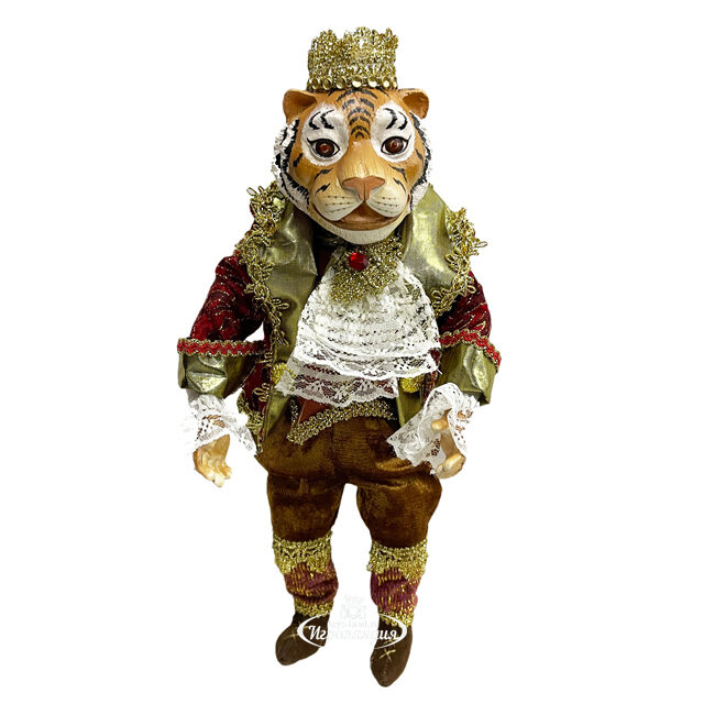 Елочная игрушка Тигр - Cerimonia Festiva 38 см, подвеска Christmas Deluxe