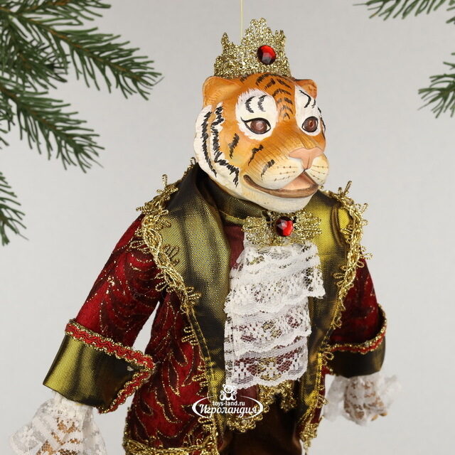 Елочная игрушка Тигр - Cerimonia Festiva 38 см, подвеска Christmas Deluxe
