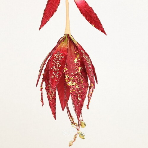 Искусственный цветок Strelizia Reale 20 см, клипса Christmas Deluxe