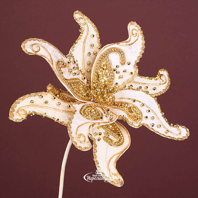 Искусственный цветок Paisley Oro Biano 23 см Christmas Deluxe