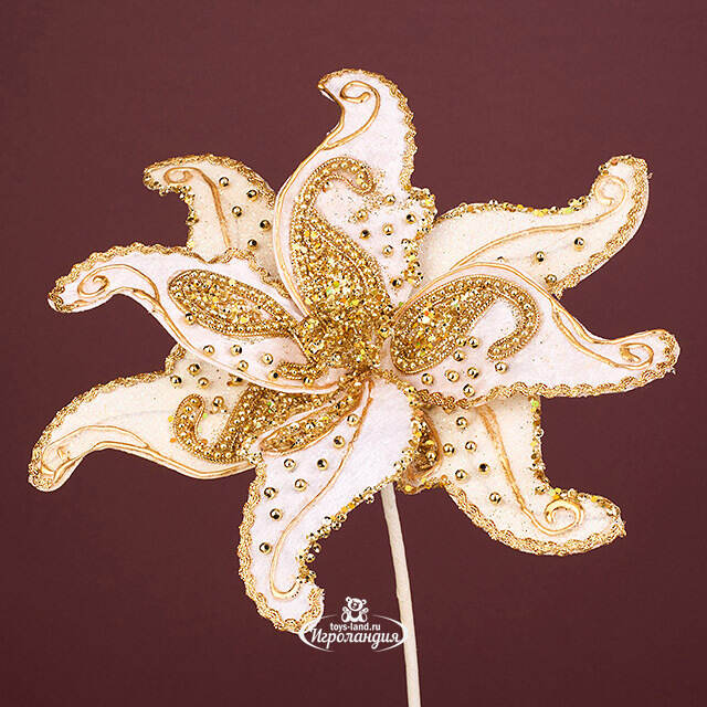 Искусственный цветок Paisley Oro Biano 23 см Christmas Deluxe