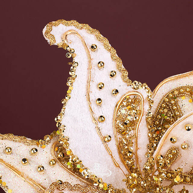 Искусственный цветок Paisley Oro Biano 23 см Christmas Deluxe