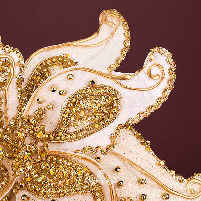 Искусственный цветок Paisley Oro Biano 23 см Christmas Deluxe