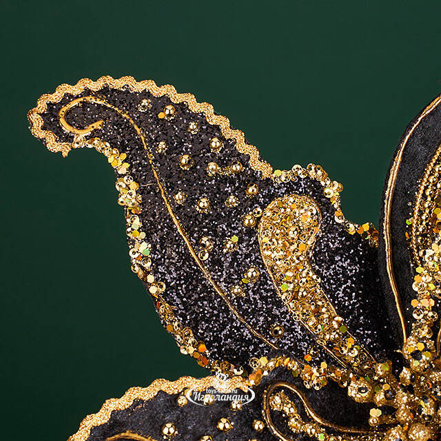 Пуансеттия на стебле Paisley - Doratura Nera 61 см Christmas Deluxe