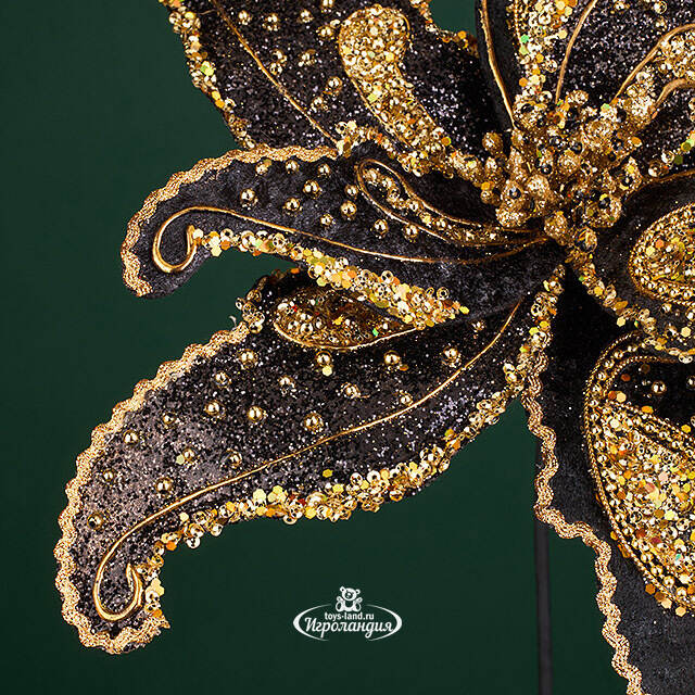 Пуансеттия на стебле Paisley - Doratura Nera 61 см Christmas Deluxe