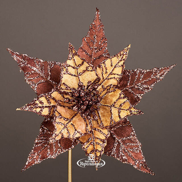 Искусственная пуансеттия Gravolli 23 см, клипса Christmas Deluxe