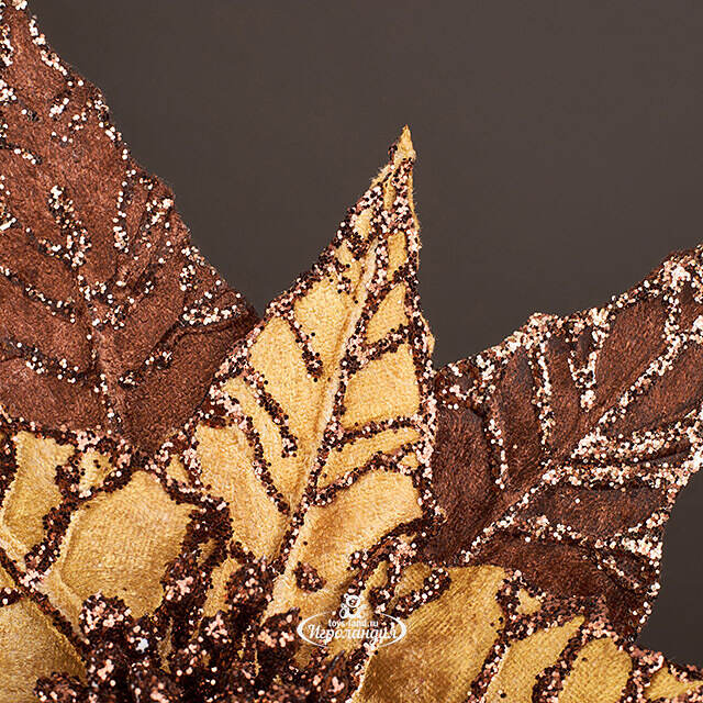 Искусственная пуансеттия Gravolli 23 см, клипса Christmas Deluxe