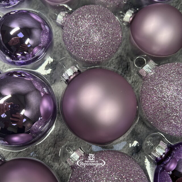 Набор стеклянных шаров Blanchett - Lavender fields 5-7 см, 26 шт Christmas Deluxe