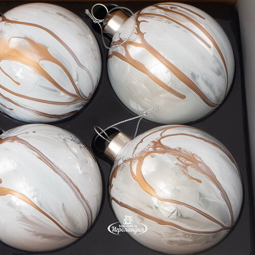 Набор стеклянных шаров Divorze Crema 8 см, 6 шт Christmas Deluxe