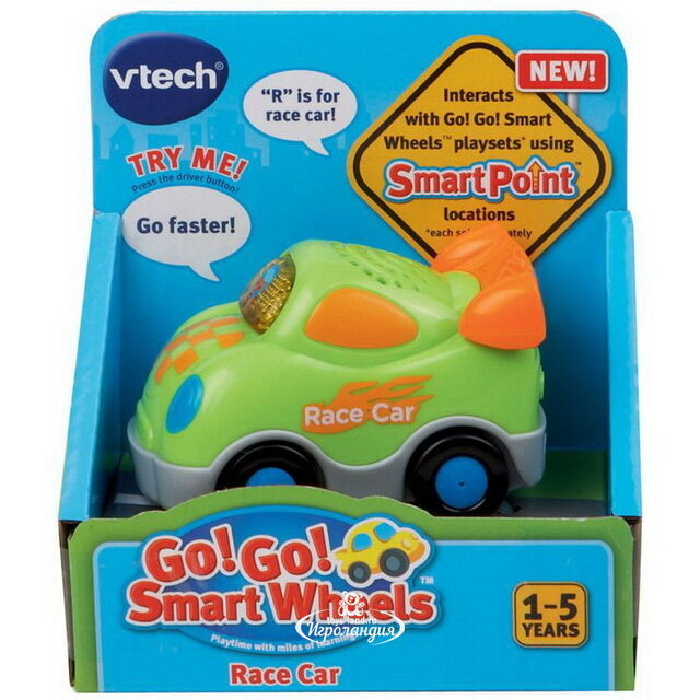 Гоночная машина Бип-Бип Toot-Toot Drivers 9 см со светом и звуком Vtech