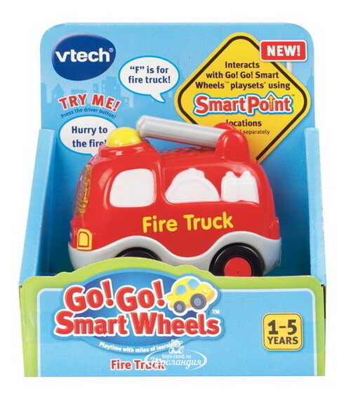 Пожарная машина Бип-Бип Toot-Toot Drivers 9 см со светом и звуком Vtech