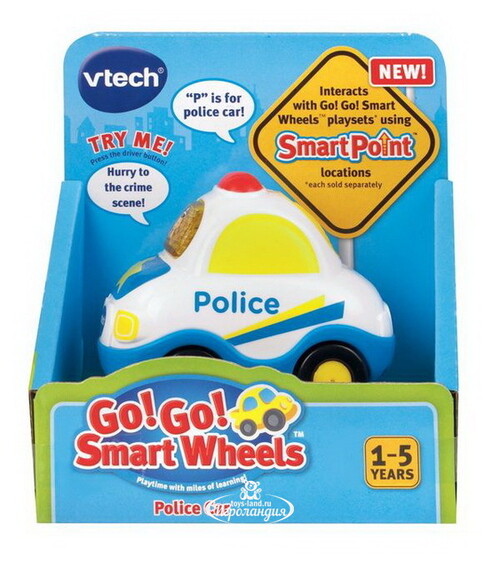 Полицейская машина Бип-Бип Toot-Toot Drivers 9 см со светом и звуком Vtech