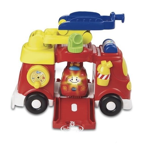 Обучающая игрушка Большая пожарная машина Бип-Бип Toot-Toot Drivers с 1 машинкой, со светом и звуком Vtech