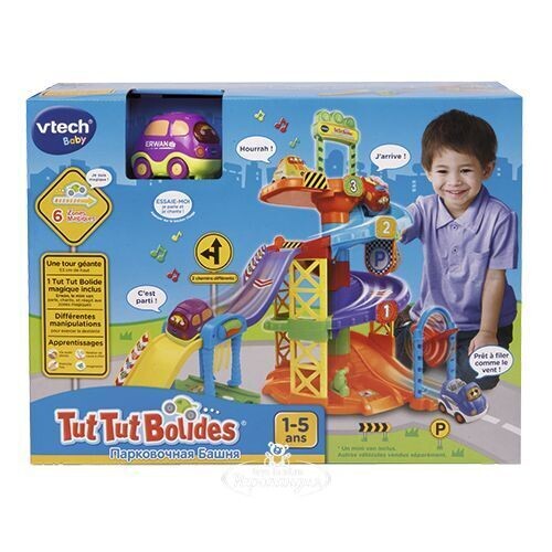 Обучающая игрушка Парковочная башня Бип-Бип Toot-Toot Drivers с 1 машинкой, со светом и звуком Vtech